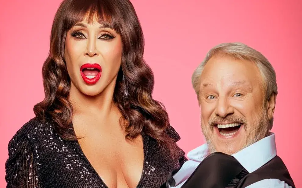 Foto de Moria Casán y Jorge Marrale.