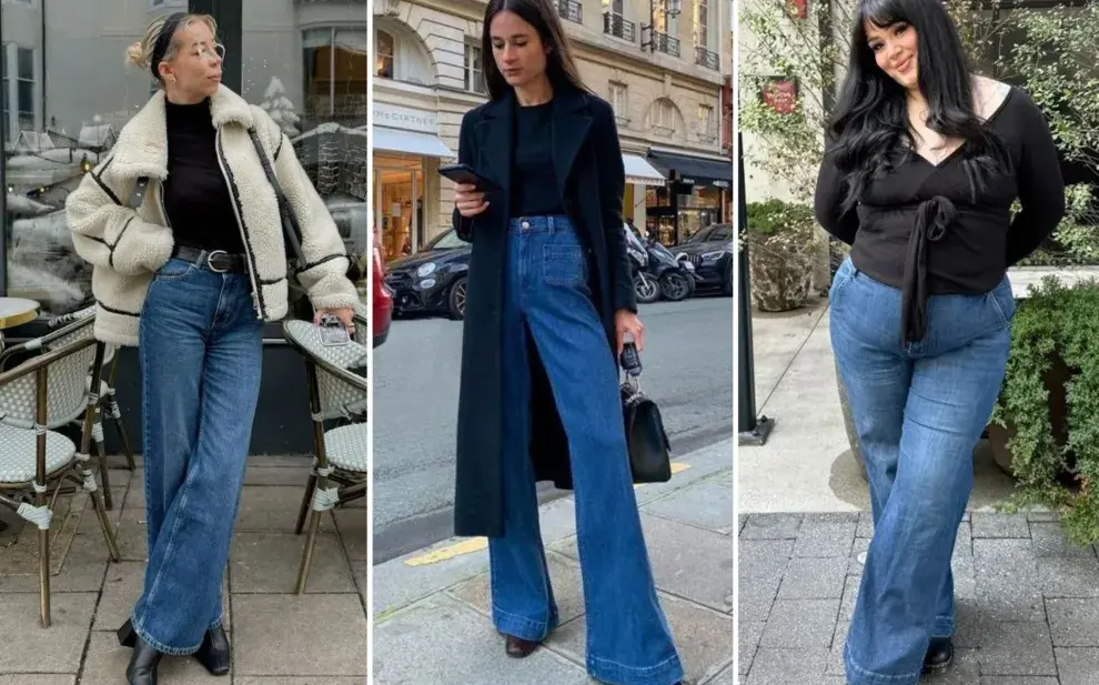 Los jeans acampanados son uno de los elegidos del 2025