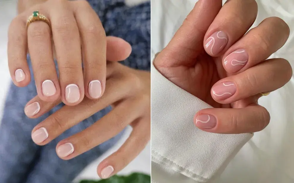 uñas en colores neutros