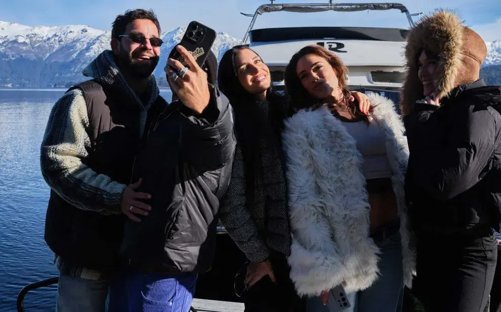 Emilia Attias, Zaira Nara, Brenda Gandini y Cachete Sierra juntos en el sur de Argentina