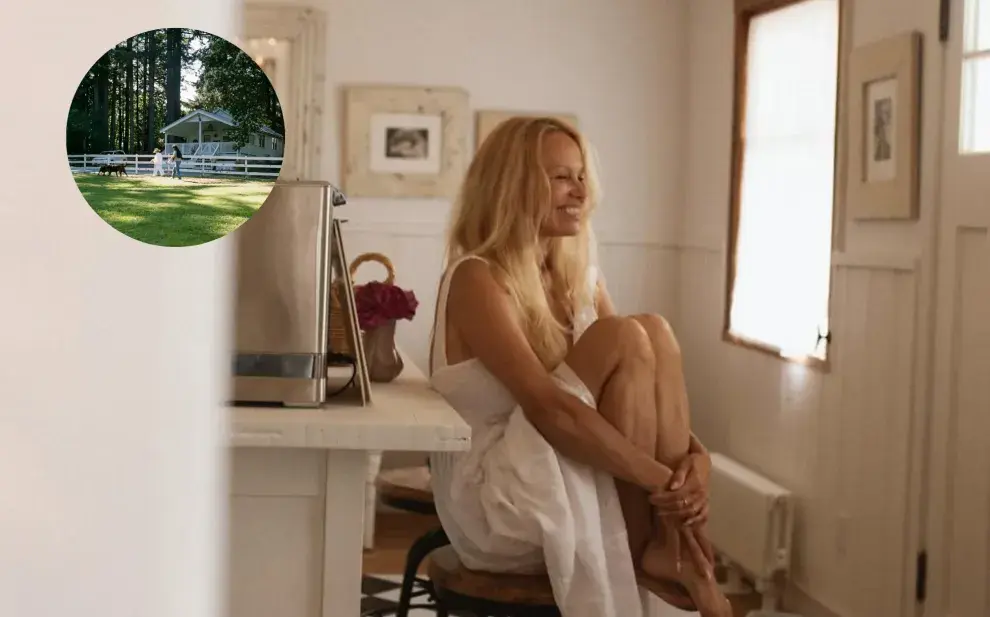 Pamela Anderson en su casa de Canadá