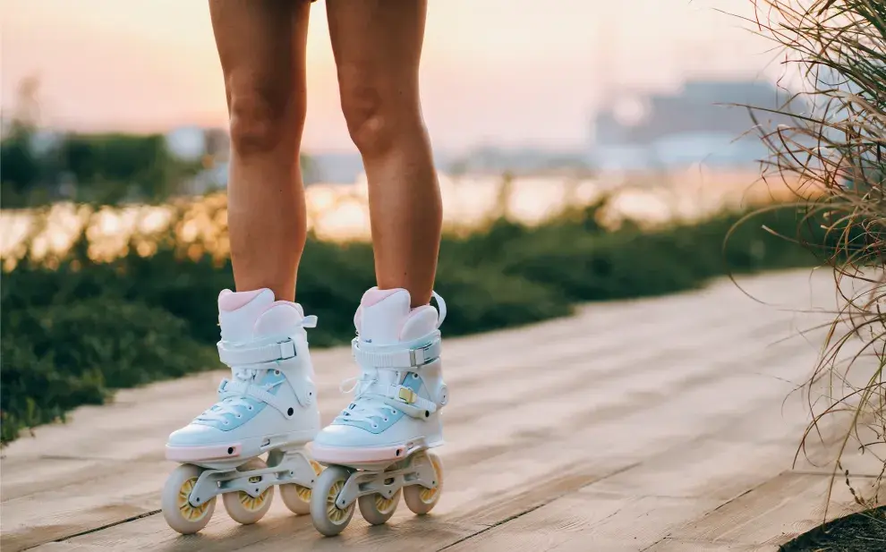 Foto de mujer patinando.