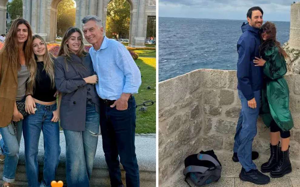 Juliana Awada con su familia y Celeste Cid con su pareja