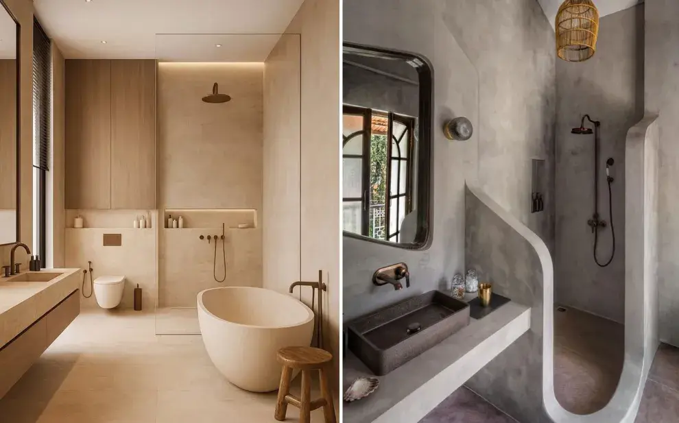 El microcemento será la tendencia en baños para el 2026