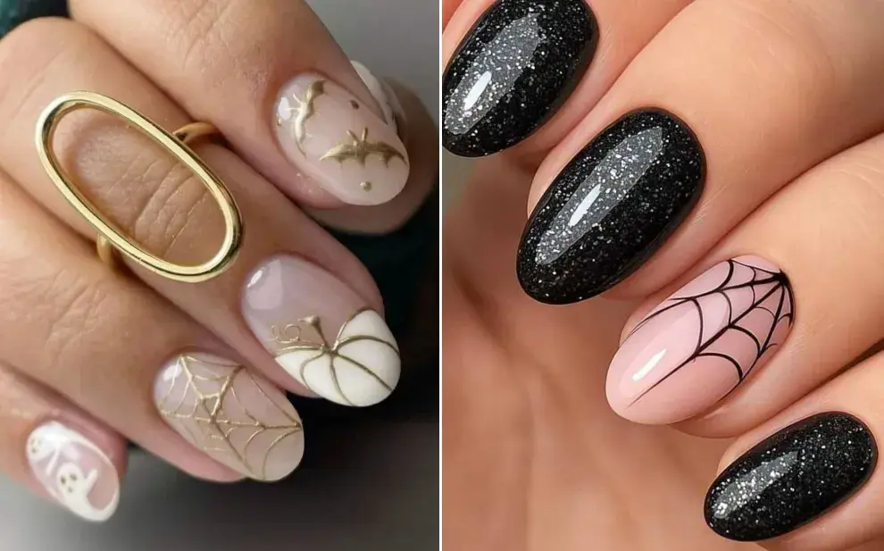 Calabazas, fantasmas y brillos oscuros: te mostramos 10 ideas de uñas inspiradas en Halloween que son tendencia en Pinterest 