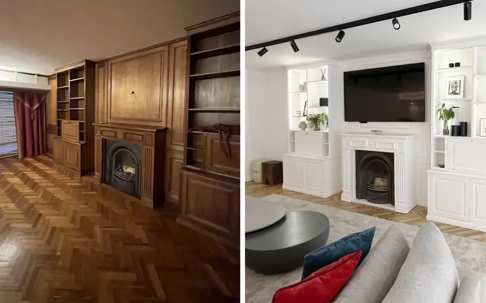 Antes y después: la reforma que le devolvió la luz a un departamento oscuro de Belgrano