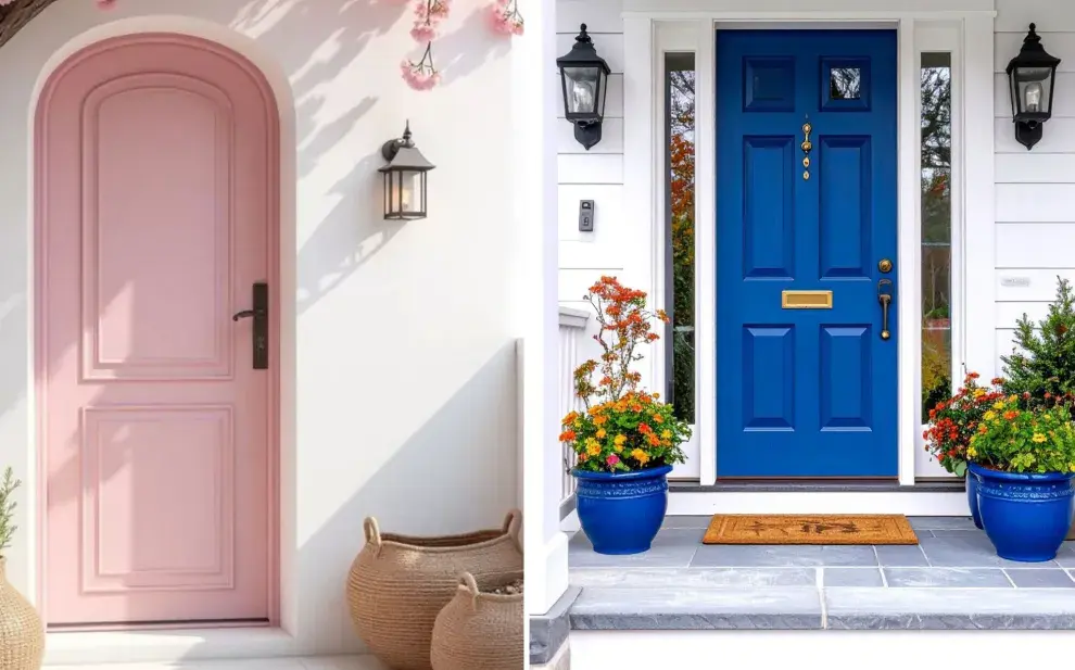 Dos puertas de colores