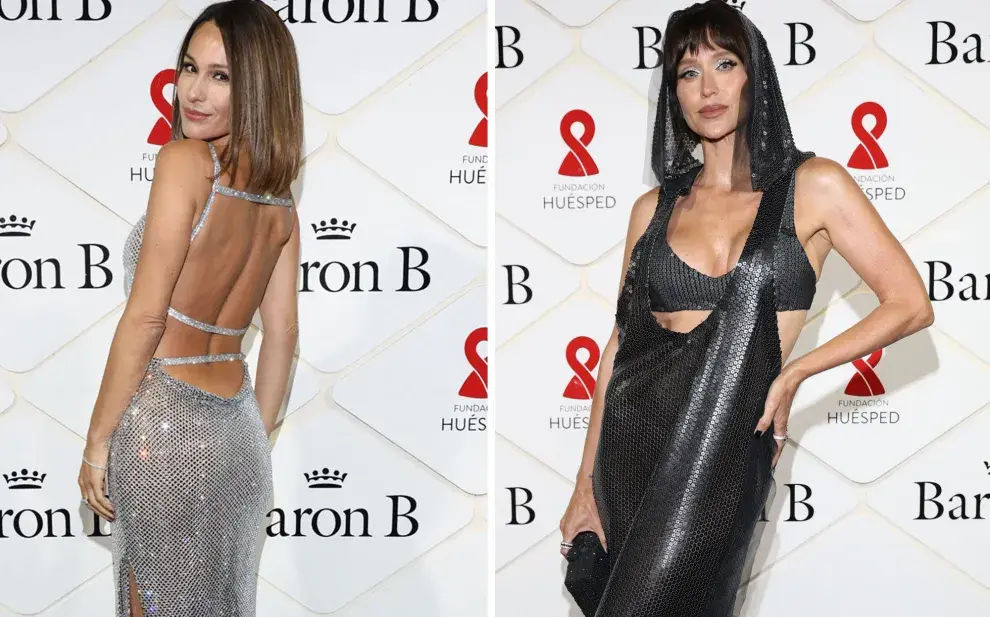 Pampita Ardohain y Brenda Gandini en el evento solidario de Fundación Huesped