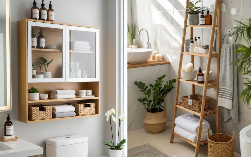 Los muebles pequeños y funcionales pueden transformar tu baño en un lugar más organizado y visualmente amplio.