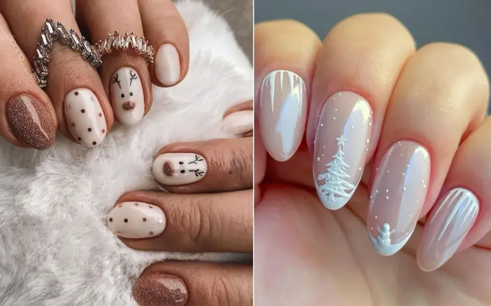 Uñas navideñas: 14 diseños tendencia para usar en diciembre 2025