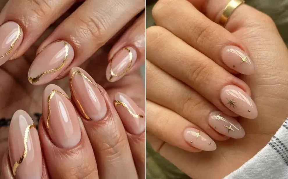 Uñas minimalistas con un toque festivo: 12 manicuras elegantes para este fin de año
