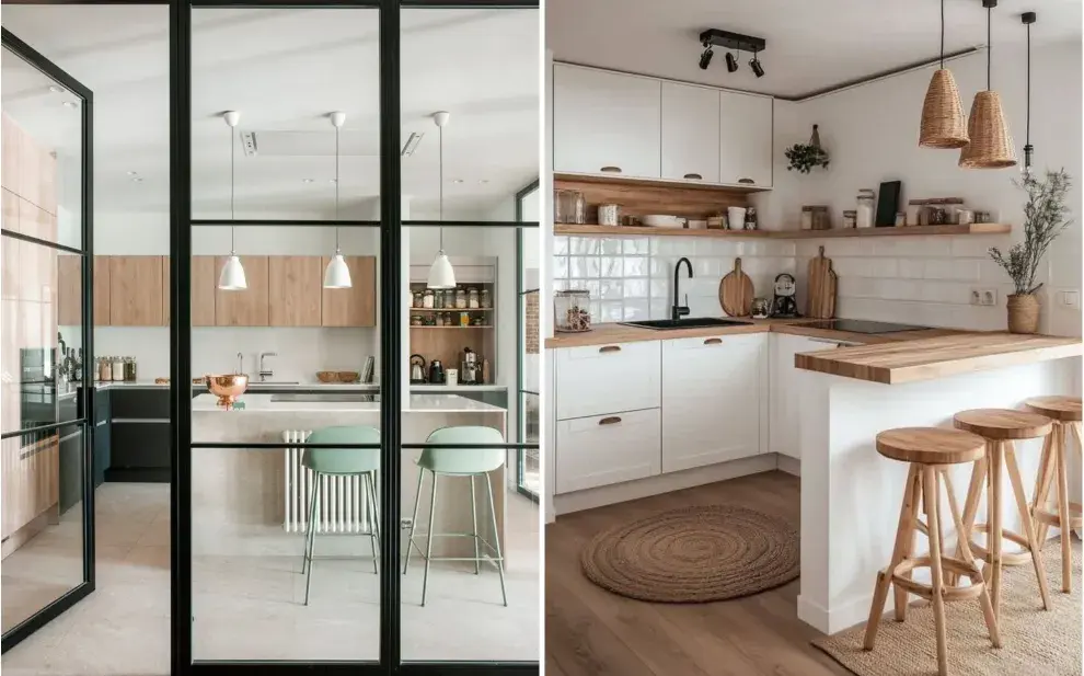Los espacios completamente abiertos pasaron de moda: ideas para separar tu cocina integrada