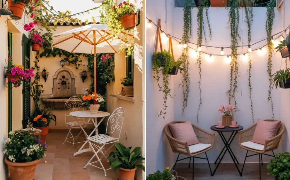 Mini patios románticos: ideas para crear un rincón lleno de encanto