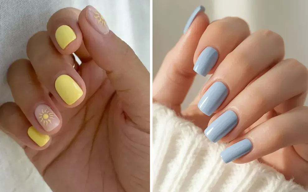 Del rosa bebé al lavanda, pasando por el amarillo mantequilla y el azul cielo, estas gamas suaves y luminosas aportan frescura y sofisticación a las manos