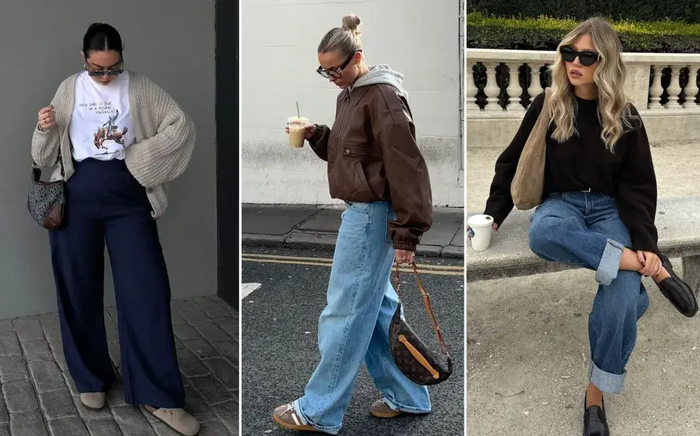 Jeans anchos: wide leg, baggy y slouchy, los cortes que dominan el denim este otoño 2026
