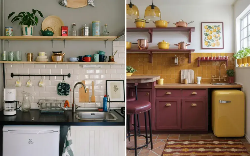 Tiny kitchens: 7 ideas deco para que tu cocina parezca más amplia y luminosa.