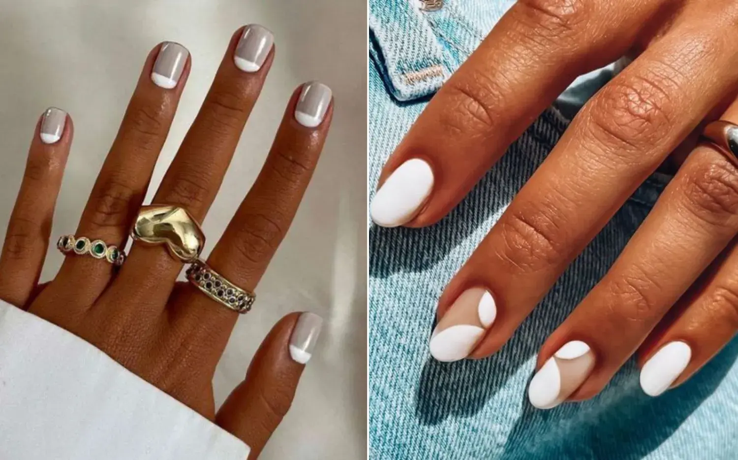 Clásicas y elegantes: 10 diseños de nail art en color blanco