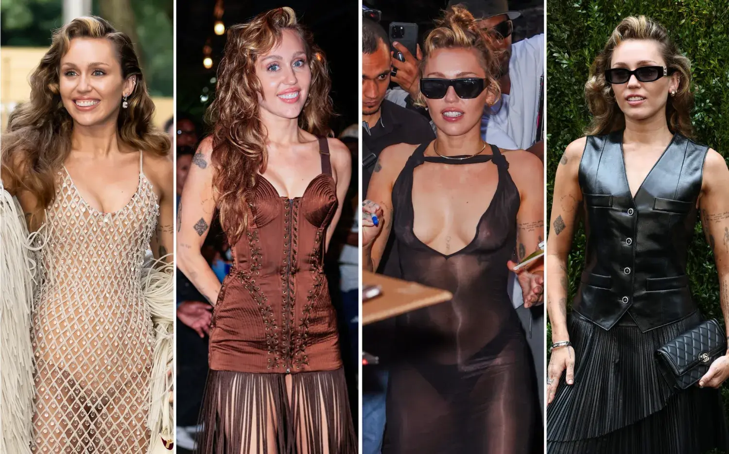 Descubrí los atrevidos looks de Miley Cyrus que marcan tendencia en vestidos de fiesta