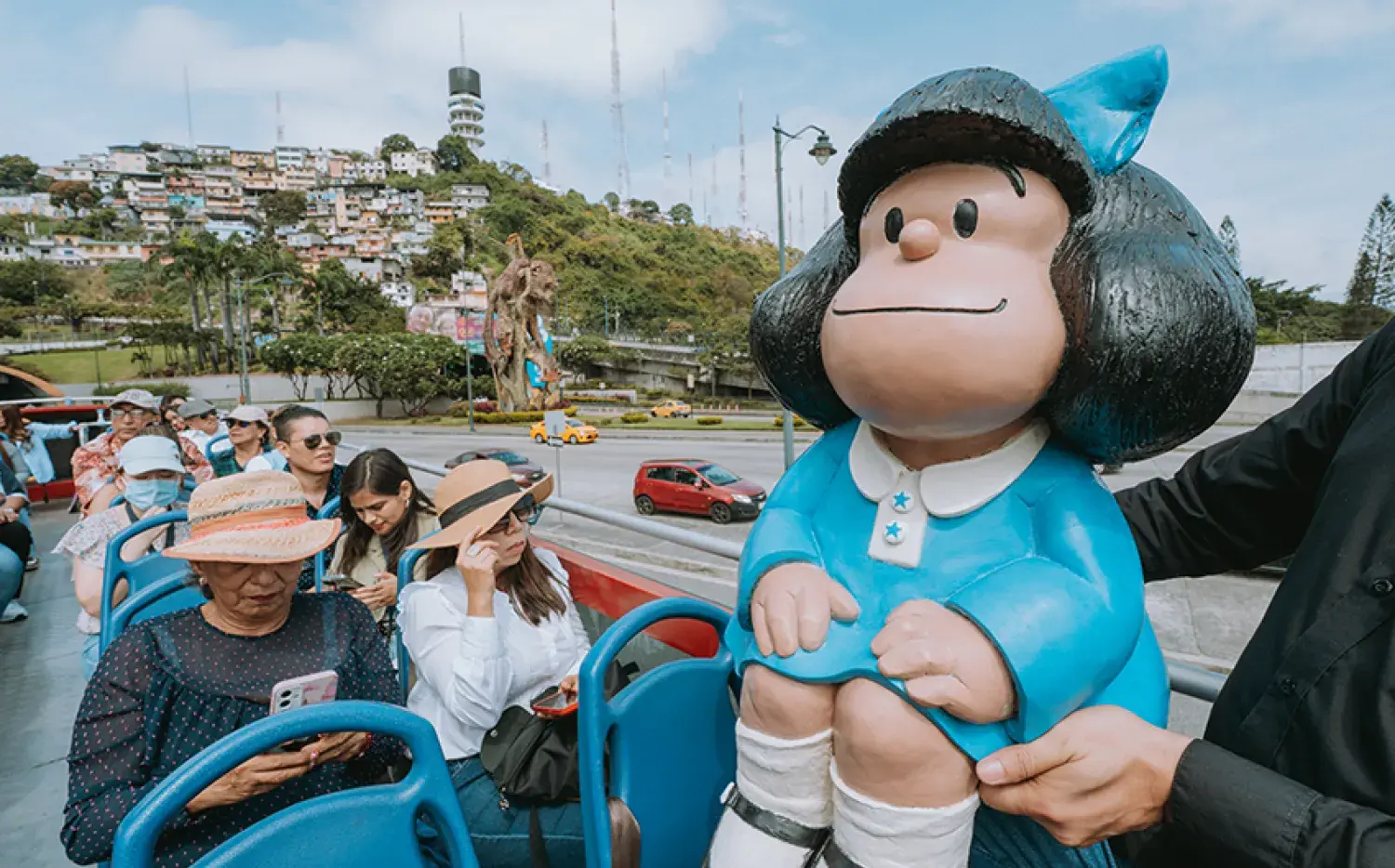 Mafalda llegó a Guayaquil: su escultura ya está en 17 ciudades