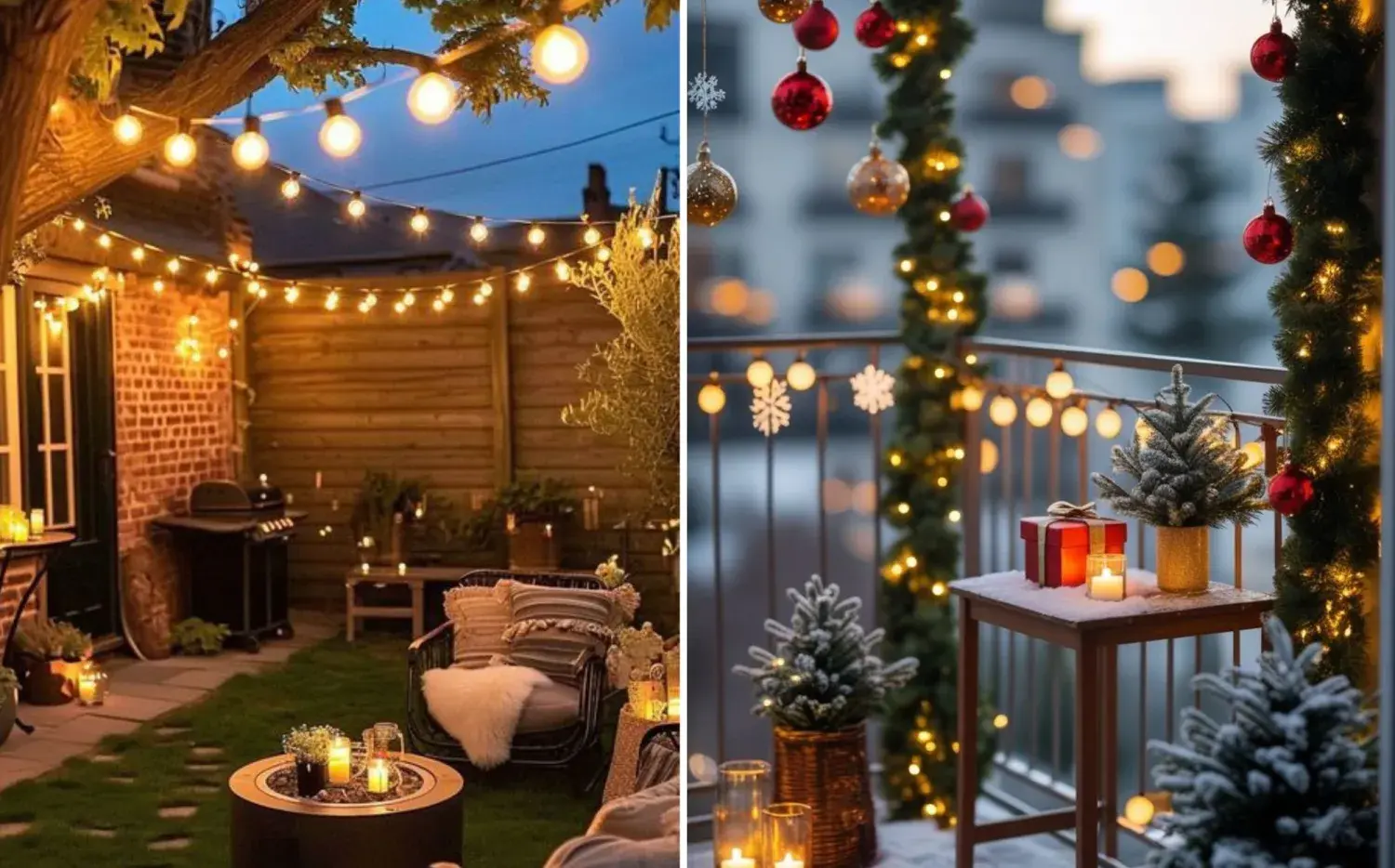 Terrazas en Navidad: cómo decorarlas con poco presupuesto