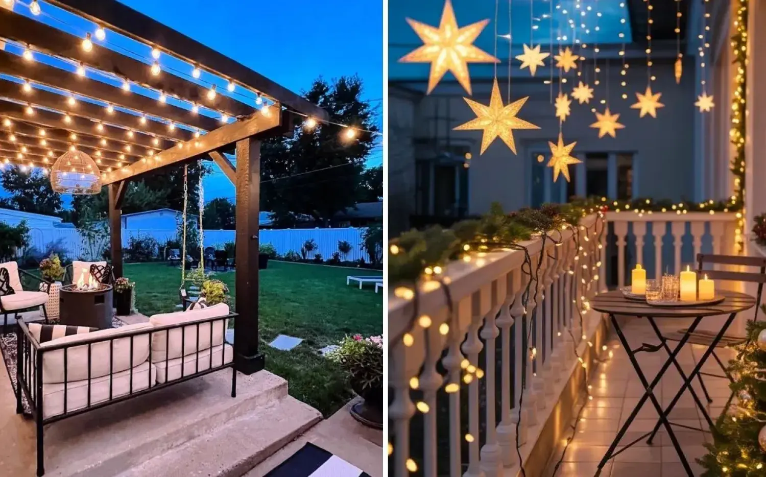Guirnaldas navideñas para el balcón: la opción solar económica que decora y ahorra energía