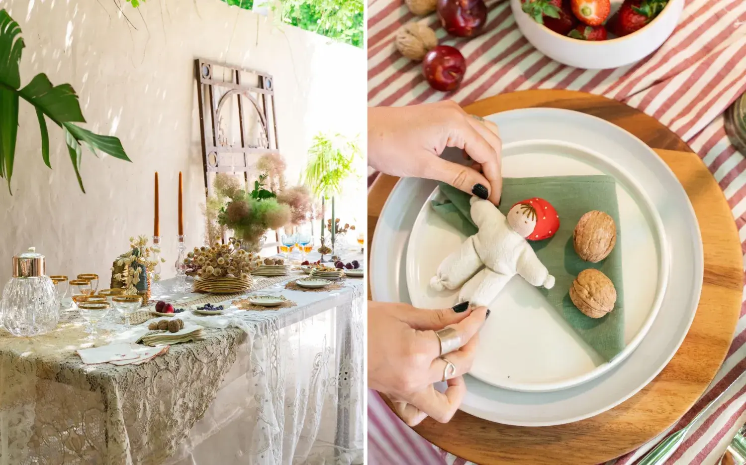 3 mesas de Navidad con objetos reciclados y vintage para inspirarte este año 3 mesas de Navidad con objetos reciclados y vintage para inspirarte este año