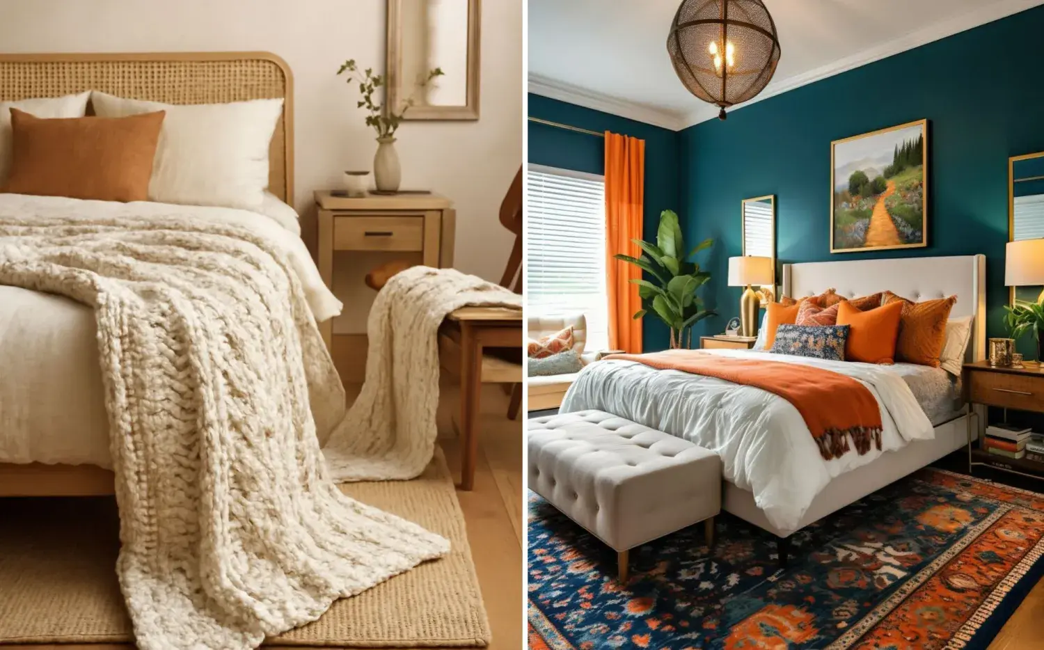 Bouclé, pana y franela: los textiles virales que elevan la deco del dormitorio