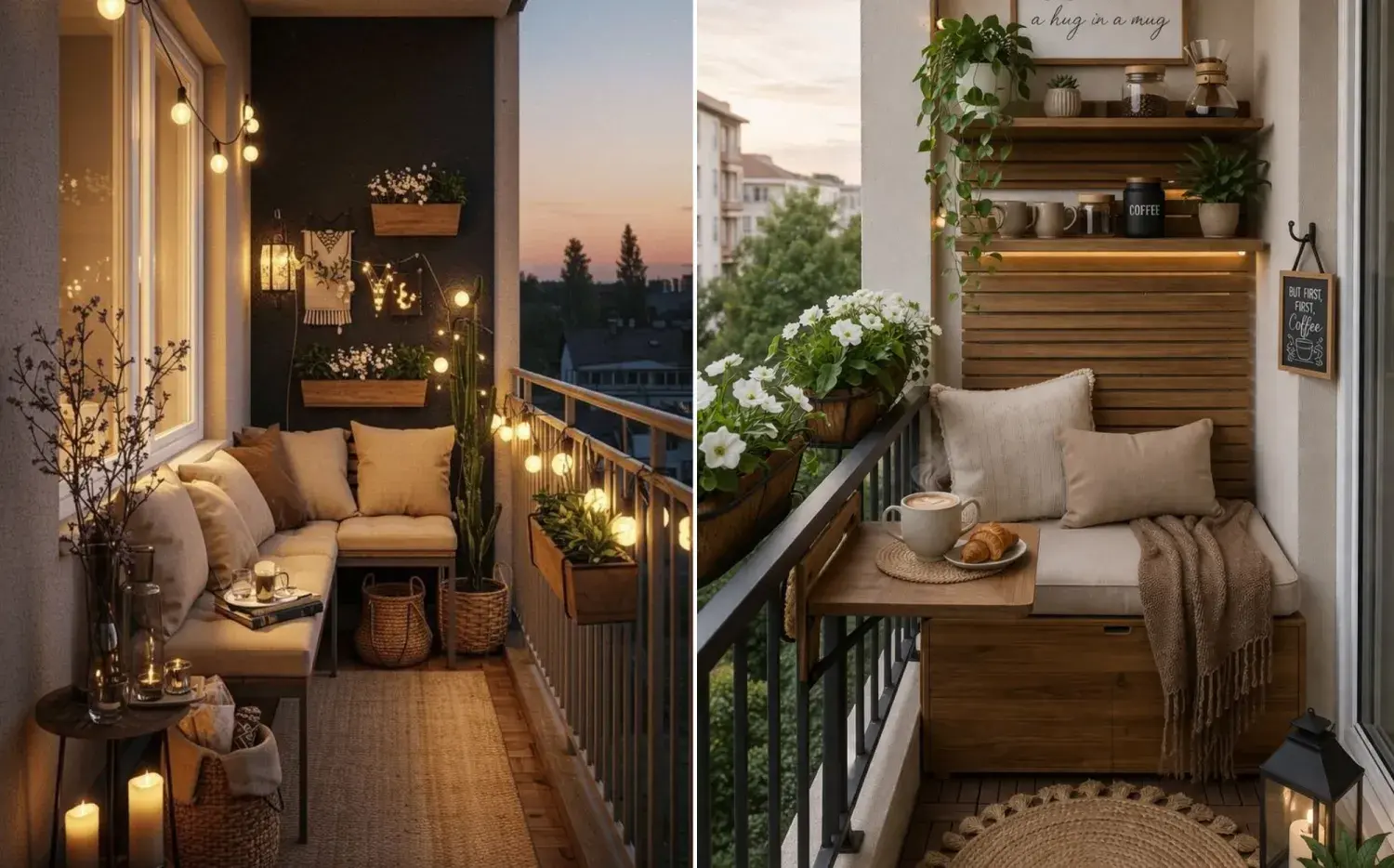 Balcones estrechos: ideas simples y cancheras para aprovecharlos al máximo este otoño