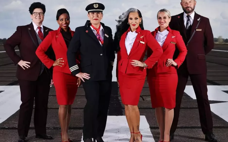 Identidad de género: Virgin Atlantic habilita que sus empleados elijan qué uniforme usar